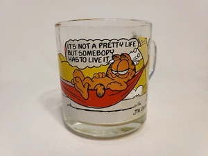 Vintage Garfield Glass Mug McDonald's It's Not A Pretty Life 1978 - Picture 1 of 5