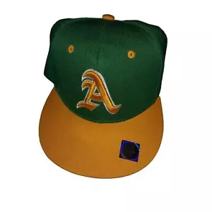 headlines green and yellow flat brim baseball hat new - Picture 1 of 2