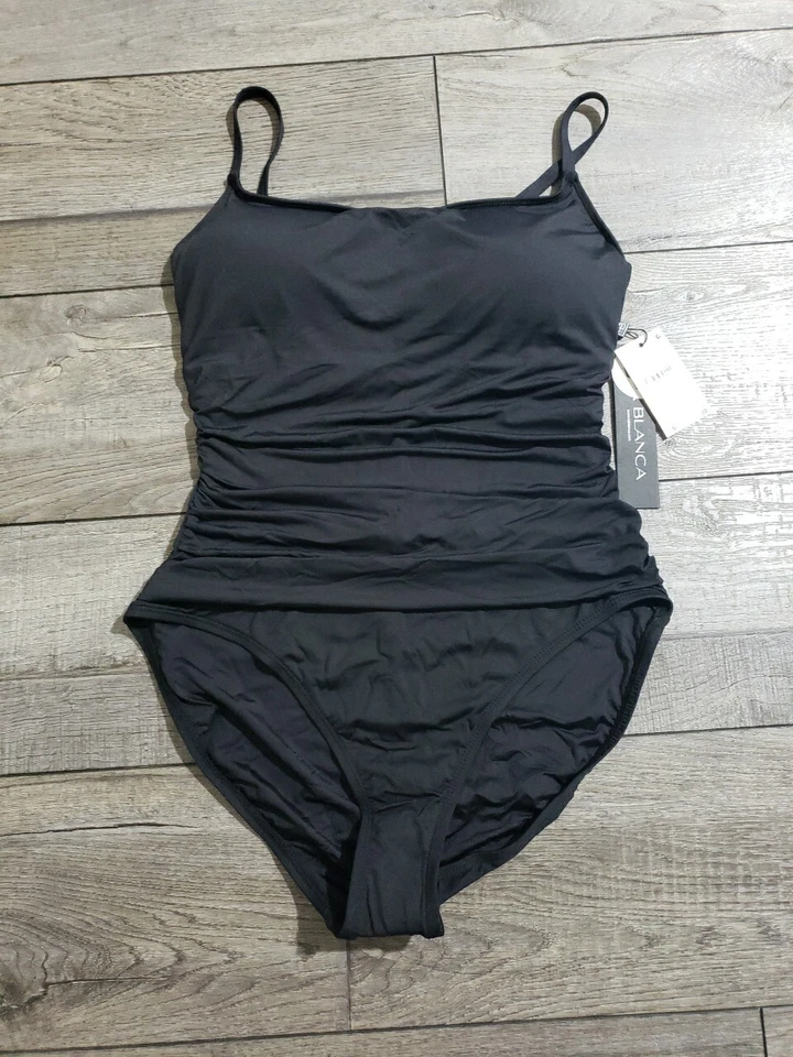 La Blanca Island Goddess One-piece Swimsuit Black Size 4 Without Tags