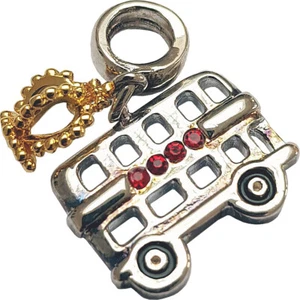 Chamilia Fit For A Queen London Bus Crown Dangle Charm Bead 925 Sterling Silver - Picture 1 of 5