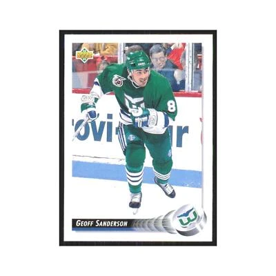 Geoff Sanderson 1992 Upper Deck #293 Hartford Whalers Hockey Card NM - Image 1 of 3
