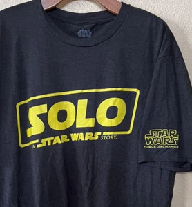 Camiseta Solo A Star Wars Story Promo Adulto una fuerza para el cambio gris oscuro talla L - Imagen 1 de 5