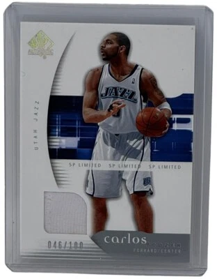 Carlos Boozer 2005-06 SP Authentic SP Limited 046/100 Game Used Warm-Up Card #86 - Image 1 of 2