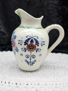 Jarra de cerámica vintage pintada a mano artesanal Delft Holland para pollychroom - Imagen 1 de 11