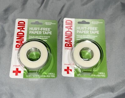 BAND-AID HURT FREE PAPER TAPE WOUND CARE 1.0 IN x 10.0yds LOT OF 2 BRAND NEW - Image 1 of 4