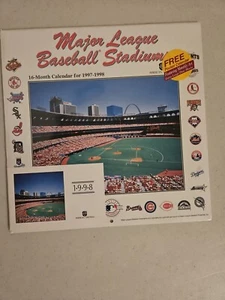 1998 Major League Baseball Stadiums 16 Month Calendar NOS Sealed Repeats 2026 - Picture 1 of 5