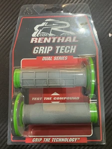 Renthal Grip Tech Dual Series Green - Motocross/Enduro Grips - Picture 1 of 2