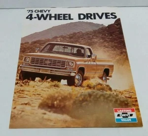 1975 CHEVROLET CHEVY 4 WHEEL DRIVE TRUCKS SHOWROOM BROCHURE GM ORIGINAL - Picture 1 of 4