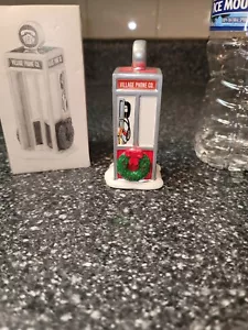 New Department 56 Snow Village Phone Booth Christmas Accessory Ceramic Figurine - Picture 1 of 6