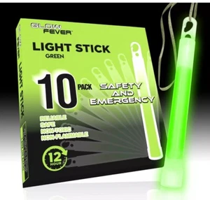 Emergency Safety Military Grade Glow Sticks, 10pcs, 6'' Ultra Bright Glow Sti... - Picture 1 of 3