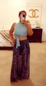 NEW BCBG MAXAZRIA AMALLI HIGH WAIST RUFFLE CHIFFON ASYMMETRICAL MAXI SKIRT SZ 4 - Picture 1 of 13