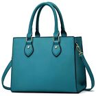 Crossbody Purses and Handbags for Women PU Leather Tote Top Handle Blue Green