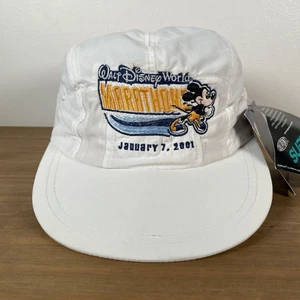 Walt Disney World Marathon January 7 2001 5 Panel Hat Cap Disney Sports Vintage - Picture 1 of 9