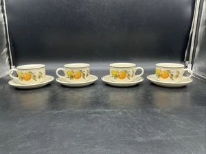 4 Johnson Bros. Table Plus “Summer Gold” Cups & Saucers - Picture 1 of 5