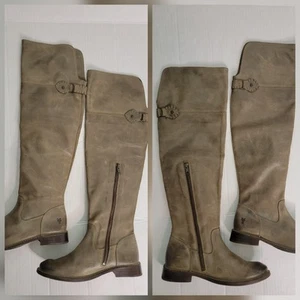 Botas de montar Frye Shirley de cuero sobre la rodilla para mujer 8,5 B de alto ecuestres - Imagen 1 de 11