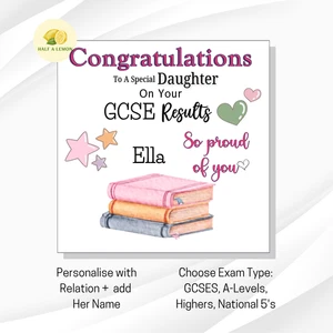 FELICITACIONES POR LOS RESULTADOS DE TU EXAMEN - GCSE, A-LEVEL, HIGHERS, NATIONAL 5 - NIÑA - Imagen 1 de 15