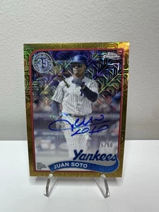2024 Topps Series 2 Juan Soto 1989 Silver Pack Gold Refractor Auto /50 - Picture 1 of 2