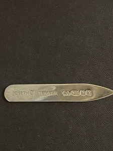 Sterling Silver Hallmarked Collar Stiffeners ONLY ONE! Joseph Turner 6g - Picture 1 of 6