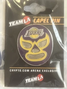 Team LA Lakers Lapel Pin Lucha Mask  - Picture 1 of 5