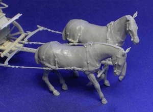 Resicast 1/35 WWI Horses with Harness for GS Wagon (Resin+PE, 2 horses) - Picture 1 of 1