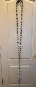 Vintage Extra Large Wall Rosary Fatima Resin Beads 8" Crucifix & 65" in Length - Picture 1 of 23