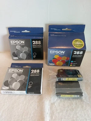 EPSON 288 Color Ink Cartridge 7-Pack 2xBk, 1xC, 1xM, 3xY New Exp. 7/2019 Genuine - Image 1 of 4
