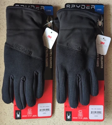 2 Pair SPYDER Core Conduct Gloves * Large * 3m THINSULATE * GREAT GIFT! - Image 1 of 3