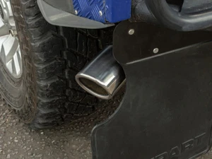 BIG BORE 3" Stainless Exhaust Tailpipe for Defender 2.4 TD4 TD5 110 130 - Picture 1 of 3