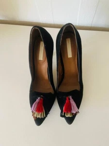 H&M premium quality Real suede Black heels with colourful tassels. EU 37 / UK 4 - Picture 1 of 8