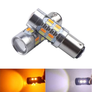 2Pcs 20W 1157 Bulb 12V BAY15D Car Turn Signal Brake Rear LED Light White Yellow - Picture 1 of 8