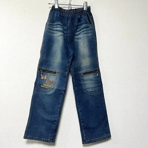 G&J JEANS Kids Denim Pants Blue Size L 13-14 Yrs Korea Made Vintage Zip Pockets - Picture 1 of 11
