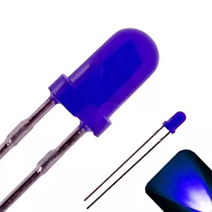 100 x LED 3mm blau diffus ultrahell rund Top LEDs Licht Lampe RC Auto LKW - Bild 1 von 3