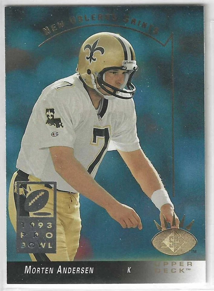1993 SP #172 Morten Andersen New Orleans Saints MIchigan State HOF - Image 1 of 1