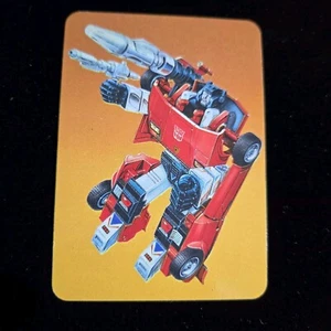 EX Transformers G1 Hasbro Action Cards 1985 11 Sideswipe orange Yellow variation - Picture 1 of 2