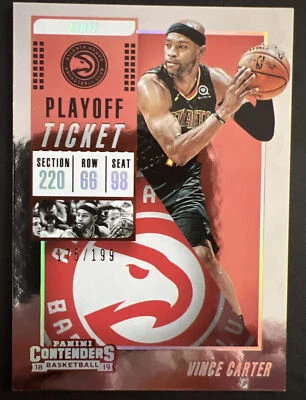 2018-19 Panini Contenders Vince Carter  Playoff Off Ticket 175/199 - Image 1 of 2