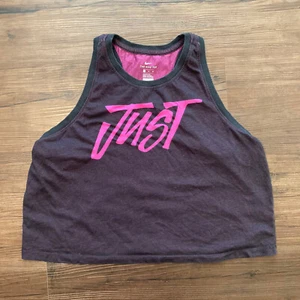 The Nike Tee Logo Dri Fit Tank Top XL Purple & Black Athletic Active - Picture 1 of 6