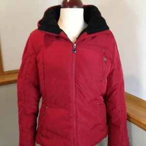 CALVIN KLEIN Full Zip Hooded Quilted Duck Feather Down Parka Women's Size M - Picture 1 of 12