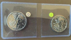 2025 P&D 2 monedas Sacagawea $1 MARY KAWENA PUKUI nativo americano rollo como nuevo con volteo - Imagen 1 de 13