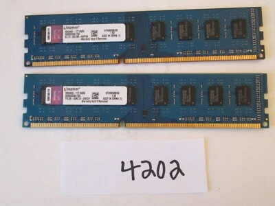 Kingston KTH9600B/2G 2x2Gb=4Gb PC3-10600 1333Mhz DDR3 Desktop Memory RAM (4202) - Image 1 of 2