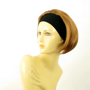 parrucca con bandana elastica corta biondo scuro rame ref AMANDA g27 peruk - Picture 1 of 8