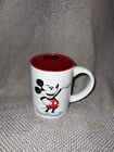  Disney White Mickey Mouse Coffee Mug Brand New Red Lined Ceramic Jerry Leigh