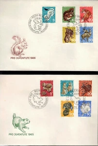 SWITZERLAND - 1965/66 "Forest Animals" Two FDC's ! - Picture 1 of 1