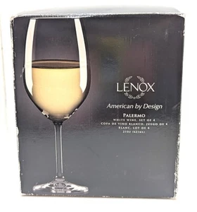 Juego de 4 copas de vino blanco Palermo LENOX nuevas en caja dañada firmadas - Imagen 1 de 5