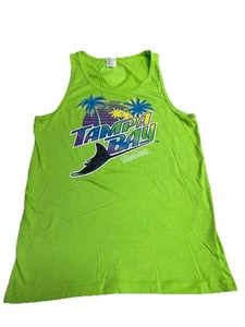 Tampa Bay Trade Winds Resort Sleeveless Tank Top Tshirt Youth Kids XL Lime Green - Picture 1 of 9
