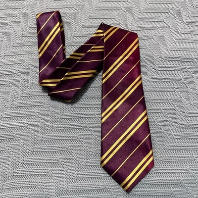 Harry Potter Gryffindor maroon and gold striped tie - Image 1 of 4