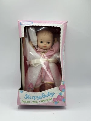 Редкая винтажная кукла Horsman «Sleepy Baby» напитки влажные новая с коробкой 05205 - Изображение 1 из 4