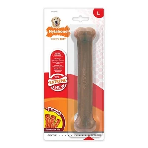 Nylabone Dura Chew Extreme Tough Dog Chew Toy Bone, Bacon Flavour, L, for Dogs U - Bild 1 von 7