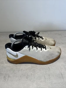 Nike Metcon 7 White Black Gold Mens Gym Running Shoes UK9 - Picture 1 of 10