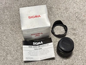 Sigma 24mm MF f2.8 Nikon F Lens incl Hood - Picture 1 of 2