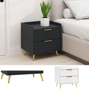 Modern Bedside Table with 2 Drawers for Bedroom, Living Room - Picture 1 of 23
